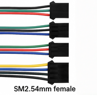 Arnés de Cableado con Conector SHANWEI JST SM de 2, 4, 3, 5 y 6 Pines, Conector SM2.54mm, Cable Conector SMPW-K-F para Tira de Luces LED 3528 5050