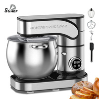 Robot culinaire semi-automatique 12l 2000W en acier inoxydable, multifonctionnel, avec bol mélangeur