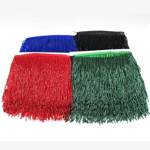 Fuchsia perlé frange gland dentelle garniture 14cm, 20cm décoration garniture par la cour perles garniture pour danse latine porter Jazz - Product Image 6