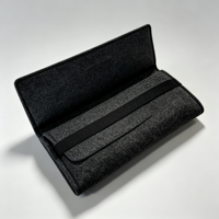 Étui portable en feutre pour crayons et lunettes avec sangle élastique, étui de protection fin pour ordinateur portable MacBook et tablette