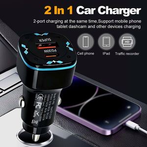 <b>USB</b>+PD QC3.0 Magnetic Fireproof Square Dual-Interface Car Fast Charging 60W Charger for Laptop & Mobile Phone - Product Image 3