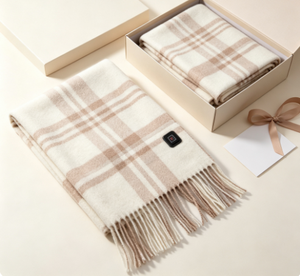 Écharpe chauffante USB portable à température réglable, en flanelle douce, avec chauffage au graphène, pour le bureau, le cyclisme, la randonnée, l'hiver et les activités de plein air - Product Image 1