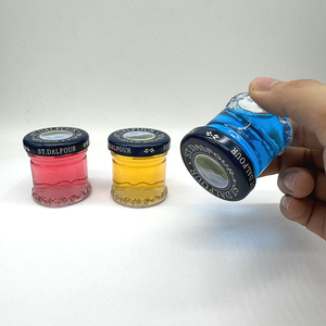 Pot en verre de miel droit d'usine de 25ml avec couvercle en métal étiquette et logo personnalisables pour nid d'oiseau de miel de confiture - Product Image 2