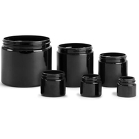 PET plastique 100ml 120ml 150ml 200ml 250ml 300ml 500ml 8oz noir crème cosmétique conteneurs d'emballage cosmétique
