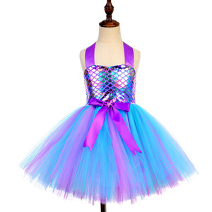 Costume da Principessa dell'Oceano per Bambine 2025, Abito Stile Sirena con Paillettes, <span class=keywords><strong>Vestito</strong></span> da Ballo in Tulle per Ragazze - Product Image 3
