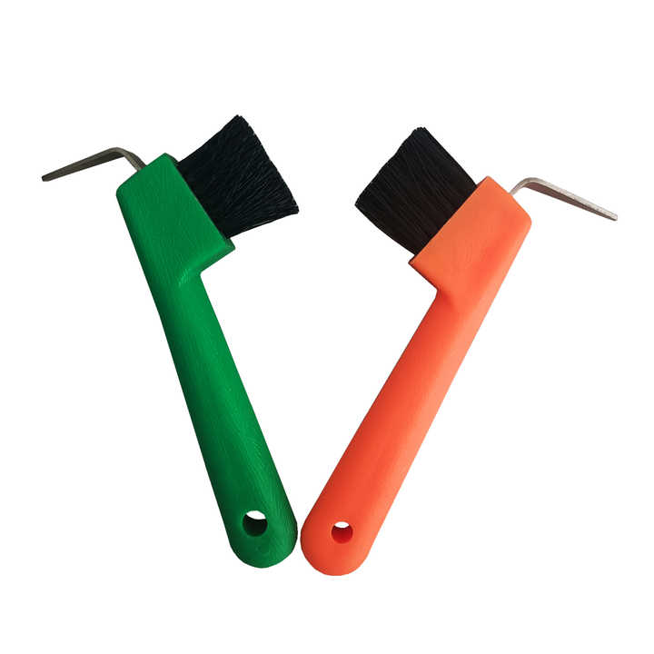Brosse Cure-pieds Pour Cheval - Grip Caoutchouc, Outil De Pansage, Couleur Aléatoire