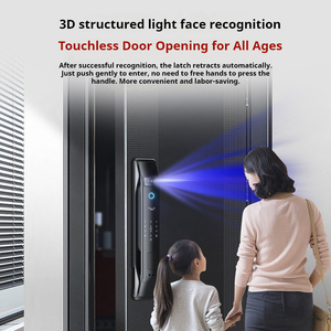 Cerraduras Inteligentes para Puerta Principal, Cerradura Inteligente Negra para Puerta 2025 con Wifi, Reconocimiento Facial 3D, Cerradura Tuya con Cámara y Huella Dactilar - Product Image 6