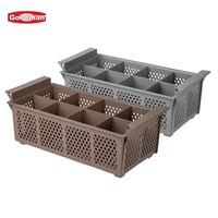 Support à couverts multifonctionnel moderne pour lave-vaisselle de cuisine commerciale, 16 compartiments, en plastique PP écologique, pour la vaisselle