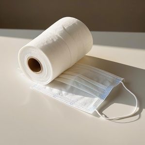 Tissu non tissé en PP vierge à 100% en blanc noir imperméable de style uni pour les applications de masques médicaux et de tissus filtrants - Product Image 6