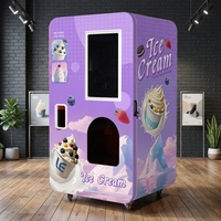 LE VENDING Machine à glace molle entièrement automatique, réservoir d'ingrédients de 18 litres, adaptateur universel intelligent, utilisation commerciale