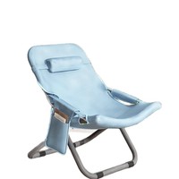 Chaise longue pliante multifonctionnelle en métal pour ordinateur, idéale pour dortoir, bureau, maison et loisirs, avec dossier et siège individuel