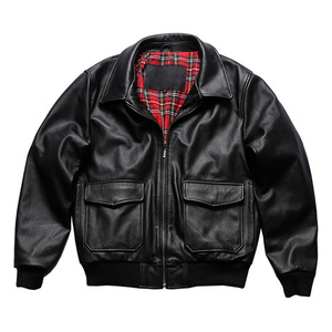 <span class=keywords><strong>2022</strong></span> nuovi uomini giacca da volo in pelle di alta qualità giacca da Baseball in pelle di mucca - Product Image 1