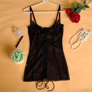 Viviblook Z320DS01 Vestido Sexy para Mujer, Vestido Ajustado de Malla Transparente con Tirantes, Mini Vestido Ceñido al Cuerpo - Product Image 6