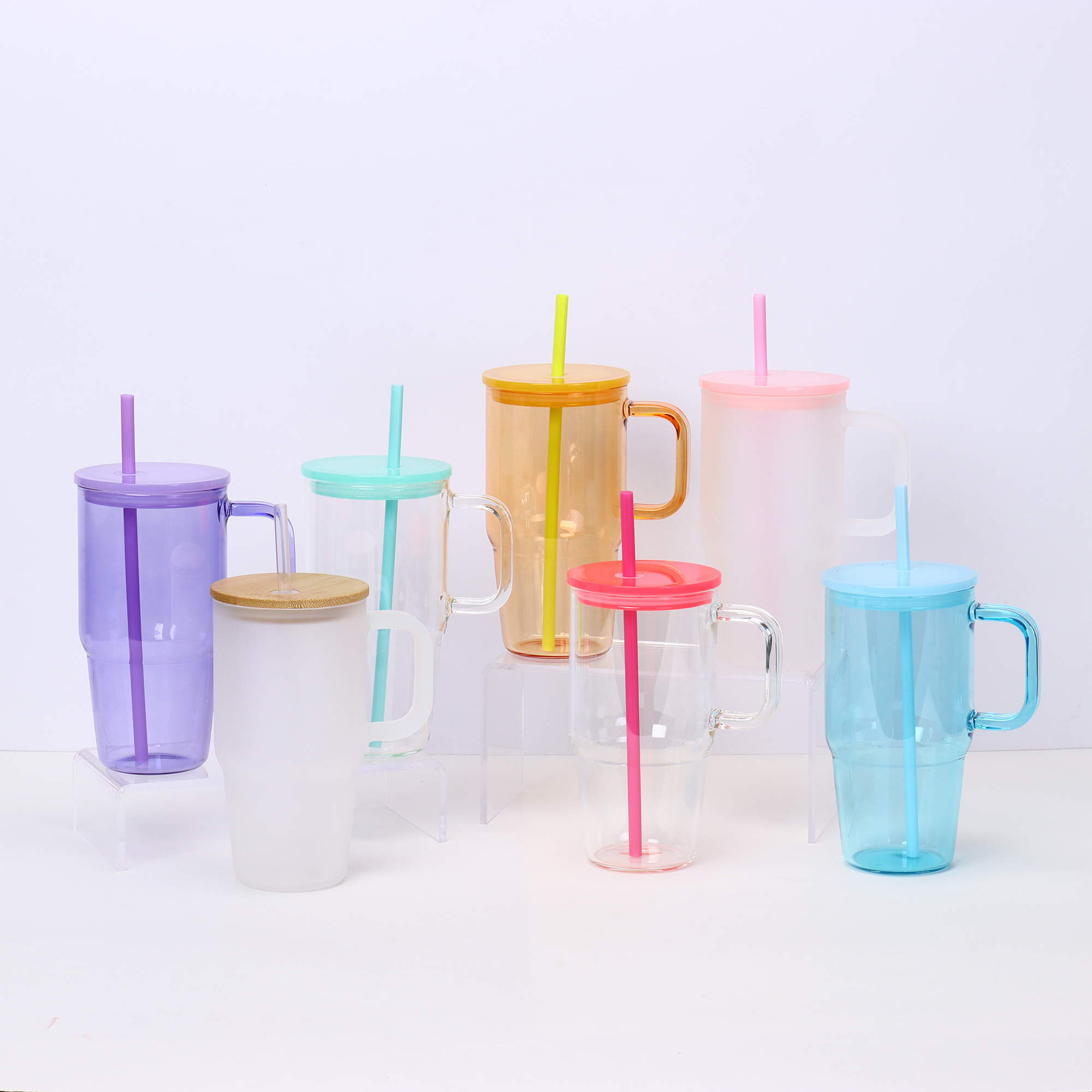 Custom Blanks Wholesale 20oz Sublimation Glass Mug Clear Glass Can with  Handle for Coffee Tea Office Home Use| Alibaba.com