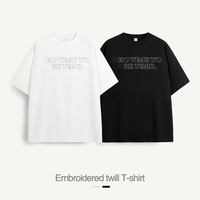 INFLATION lettre personnalisée broderie hommes Boxy Fit t-shirt Streetwear fabricant poids lourds T-shirts pour hommes