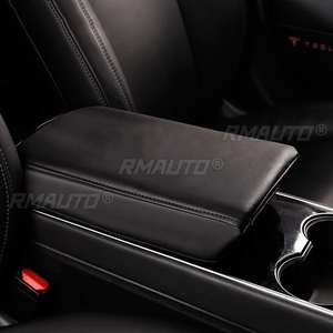 Housse de console pour Tesla Model 3, coussin d'accoudoir, résistant aux rayures, en cuir PU, protection de console centrale, accessoires de voiture - Product Image 4
