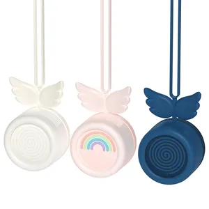 Miniventilador de anjo 100g, ventilador de pescoço de pendurar, usb fofo, presente rosa para meninas, para o verão