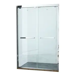 Badezimmer türen Gehärtetes Glas 2 Seiten duschkabine Glas Raumteiler Trennwand