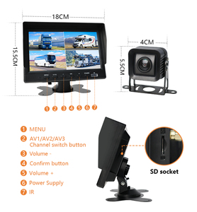 ZYX Blind Spot Detection System 4CH Rückfahr kamera Monitor Erkennen Personen Fahrzeug in der Nähe Ai Alarm Kollision warnung - Product Image 3