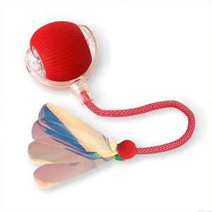 Juguete Interactivo Ecológico Recargable para Gatos, Bola Eléctrica Inteligente de Rueda Rápida para Gatos de Interior con Alfombra de Ejercicio con Dibujos Animados - Product Image 1