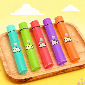 Envase de Vidrio a Prueba de Niños Personalizado, Tubo de Vidrio Transparente Negro Mate para Cigarros, Tabaco y Hierbas Secas - Product Image 4