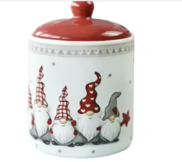 Bắc Âu Santa Claus dập nổi phong cách phương Tây đồ ăn đặt bát đĩa phẳng tấm cốc ấm trà trong gốm cho gạo salad phục vụ - Product Image 4