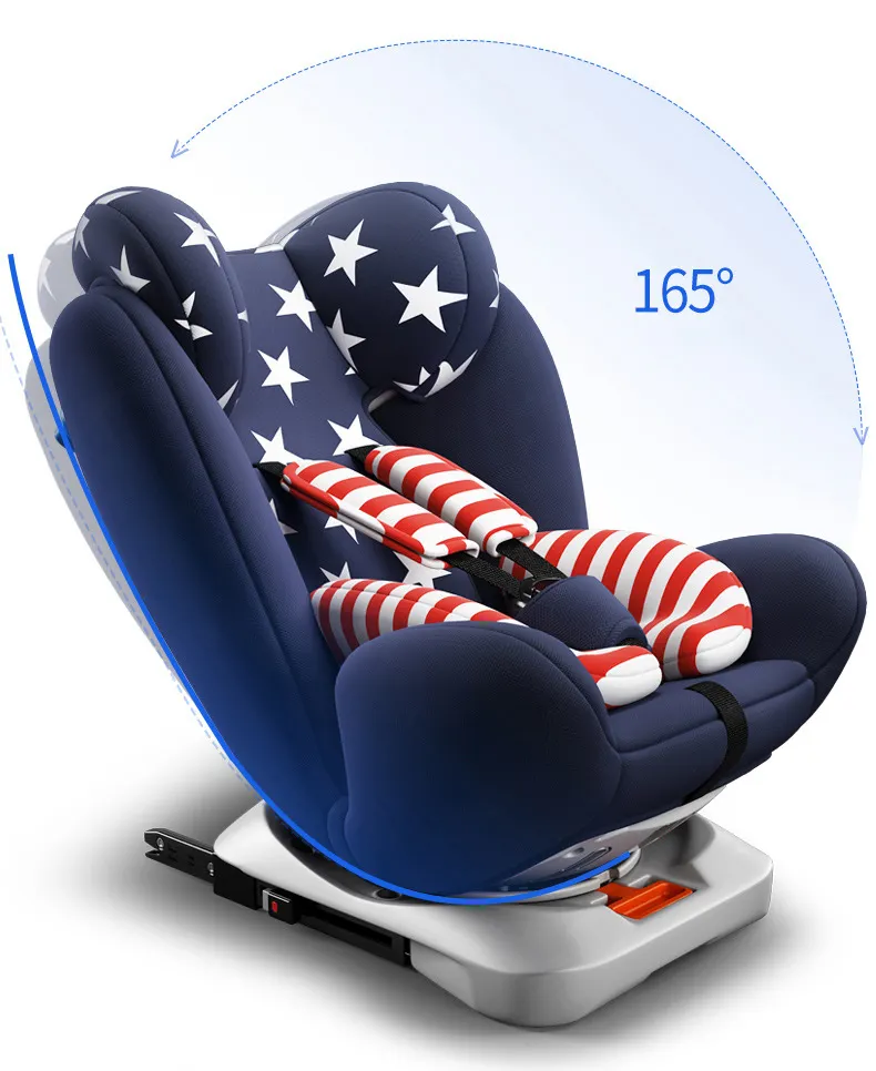 Wholesale Quality Fabric ISOFIX Baby Sleeping Car Seat Manufacturer Safety Belt 9-36kg Child Rotates 360 Infant Baby Car Seat