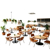 Meubles de restaurant commerciaux, tables et chaises pour cafés, salons de thé, restaurants occidentaux, pâtisseries - Style moderne