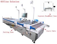 Lederen Automatische Computer Snijmachine Vibrerende Mes Stof Snijmachine Met Auto Identificatie & Auto Nest Systeem