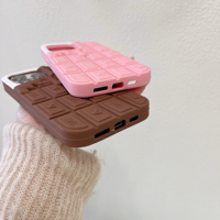 Mignon Chocolat Mickey Silicone Mobile Téléphone étui pour iphone 16 15 14 13 12 Pro Max Dessin Animé Crème Biscuits Antichoc Couverture Arrière
