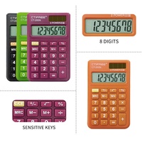 Calculatrices promotionnelles personnalisées avec impression de logo, modernes, de bureau, solaires/à piles, fonction calendrier, mini 8 chiffres, de poche