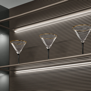 Armoires de cuisine modernes italiennes en MDF avec îlot intégré, finition brillante, plaque de cuisson intégrée pour la rénovation de maisons de luxe - Product Image 5