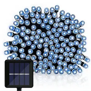 Mini Cadena de luces LED alimentada por energía Solar para exteriores, decoración de árbol de Navidad, 12M, 100 unidades