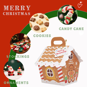 Hot-Selling Cross-Border Christmas Merry Christmas Handheld Candy Boxes, Party Foldable <strong>Cards</strong> - Product Image 2