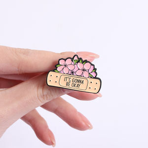 Pin Enamel Penyembuhan Emosional Gaya Dukungan Lembut Akan Baik-baik Saja Berjuang Tidak Berarti Gagal Bros Grosir - Product Image 4
