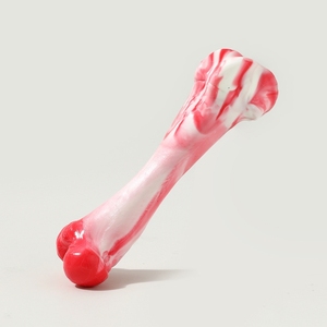 Excelente Material de TPR sostenible para mascotas, dos colores, sólidos, huesos grandes, juguetes interactivos para masticar y dentición para perros - Product Image 4