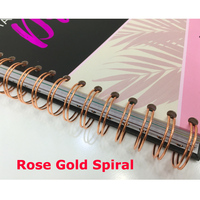 Agenda de luxe à couverture rigide imprimé à double spirale Agenda mensuel hebdomadaire et quotidien planificateurs de budget et carnet de notes