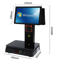 Terminal de point de vente intelligent tout-en-un Windows 11 avec balance intégrée et lecteur de codes-barres, NFC, Bluetooth 5.2, Wi-Fi 6 pour l'épicerie