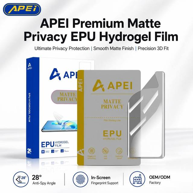 Factory Wholesale HD Clear/matte/privacy Screen Protector TPU Hydrogel for Mobile Phone High Clear EPU Hydrogel Film