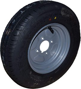 Kit de moyeu de roue de remorque robuste 10 "145 R10 avec essieux de fusée Moyeux en acier galvanisé d'une capacité de 750kg pour remorques de bateau ou utilitaires - Product Image 4