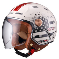 Casco de Motocicleta BEON Vintage 3/4 con Doble Visera, Certificado 3C, Estilo Retro Abierto para Hombres y Mujeres, para Motocicleta Eléctrica y Scooter
