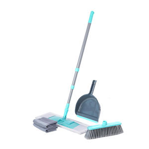 Sunshine 2 pezzi Set universale manico piatto scopa palo <span class=keywords><strong>in</strong></span> acciaio paletta <span class=keywords><strong>per</strong></span> pulire asciugamano <span class=keywords><strong>in</strong></span> <span class=keywords><strong>ferro</strong></span> plastica inossidabile cesto <span class=keywords><strong>in</strong></span> plastica - Product Image 2