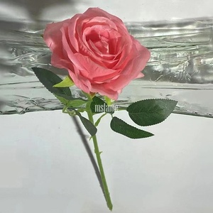 Gran oferta <span class=keywords><strong>de</strong></span> flores, regalo <span class=keywords><strong>de</strong></span> San Valentín, fotos <span class=keywords><strong>de</strong></span> flores <span class=keywords><strong>de</strong></span> rosas rojas artificiales <span class=keywords><strong>de</strong></span> un solo tallo - Product Image 4