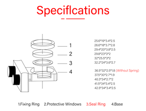 Ống kính bảo vệ laser 1064nm có độ chính xác cao, nguyên bản từ raytools và wsx, cho tất cả các loại đầu cắt laser - Product Image 5