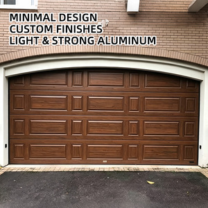 Porte sectionnelle isolée LIXON DOOR en alliage d'aluminium sur mesure, grain de bois, résistante à la rouille, pour projets de bâtiments résidentiels - Product Image 1