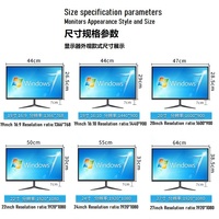 Moniteur d'affichage de jeu 75Hz 144Hz 165Hz esports 19 pouces 20 pouces 22 pouces 24 pouces 27 pouces 32 pouces PC TV Monitor Display