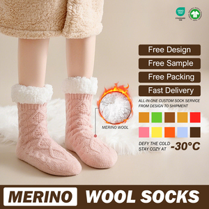 <span class=keywords><strong>Chaussettes</strong></span> de randonnée thermiques pour femmes en laine mérinos personnalisées, respirantes, doublées de polaire, épaisses, pour le <span class=keywords><strong>ski</strong></span> et la randonnée en plein air - Product Image 2