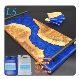 Resina epoxi de mesa Resina epoxi de alto brillo de cristal Sin COV Resina epoxi líquida autonivelante <span class=keywords><strong>A</strong></span> y B para pintura <span class=keywords><strong>artesa</strong></span> - Product Image 5