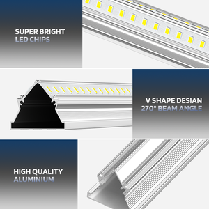 Integrated T8 <b>LED</b> Tube <b>Light</b> 45W 50W V-Shape Aluminum Body SMD2835 Chip 5FT Suitable for Supermarket <b>Workshop</b> Warehouse Lighting - Product Image 6