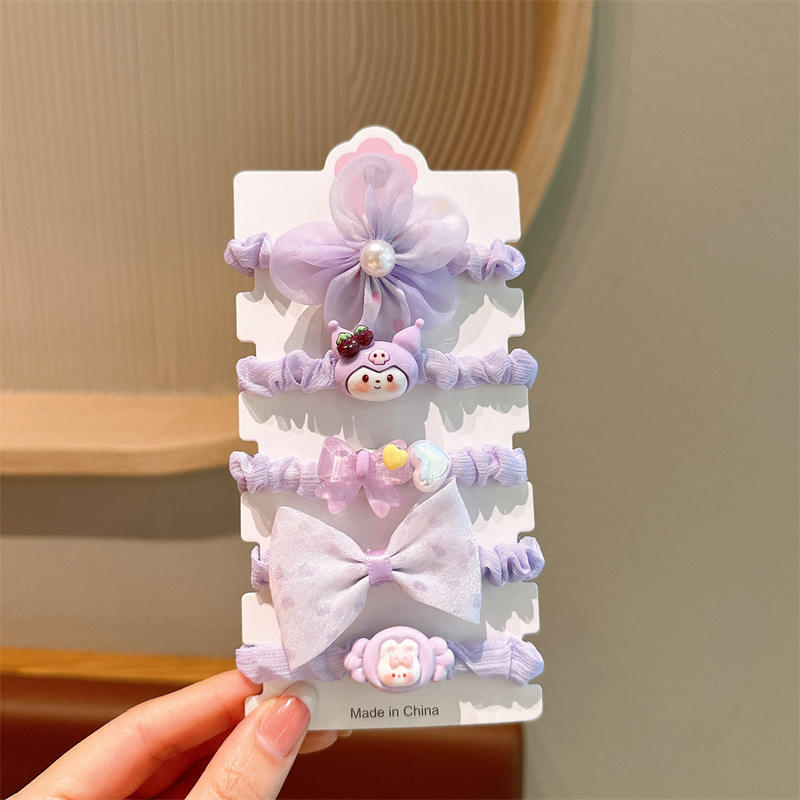 2 Purple Culomi Hair Tie Set